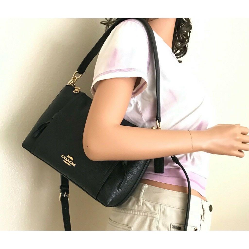 Coach Small Marlon Shoulder Bag Black