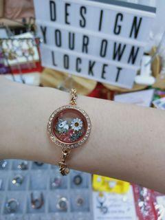 Customized bracelet locket - stainless steel
