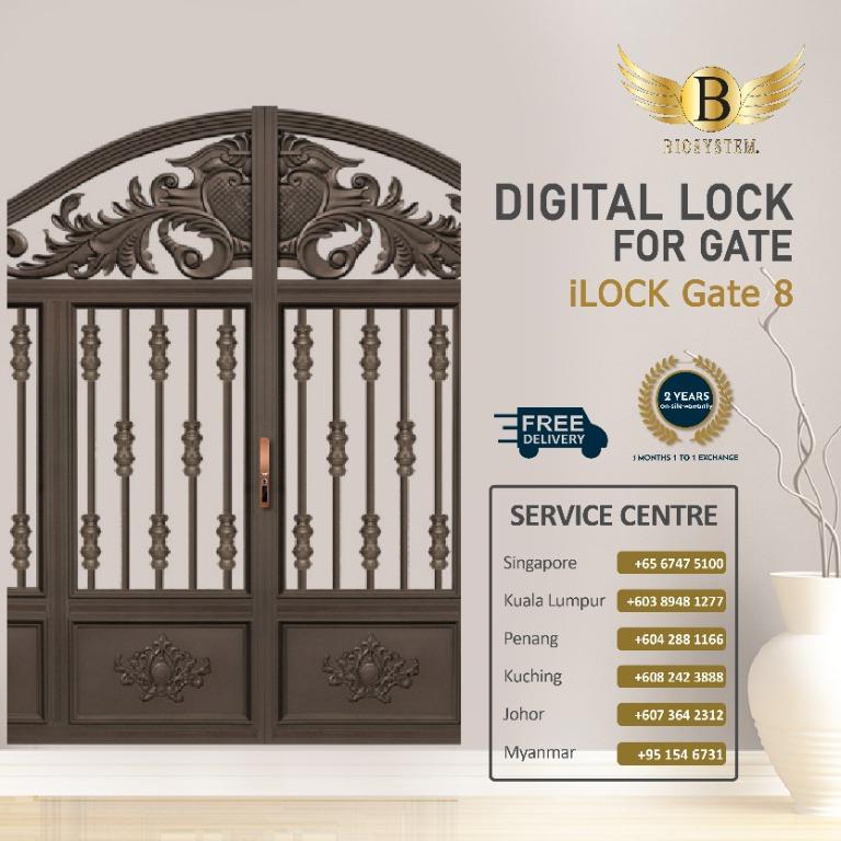 Exterior digital door lock outlet