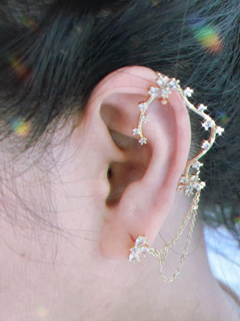 Floral clip earrings with tassel (Category: Earrings) located in Manila. Submitted by jbsquared (Listing ID 1056798017, Image 2). Description: Materials: gold plated with alloy BRAND NEW AND VERY CUTE! Light on the ears! Follow us on Instagram: @stylewithaccessoire ✨.