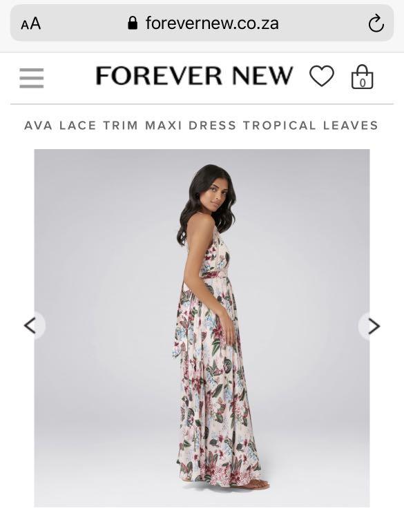FOREVER NEW Ava Lace Trim Maxi Dress Women s Fashion Dresses Sets Dresses on Carousell