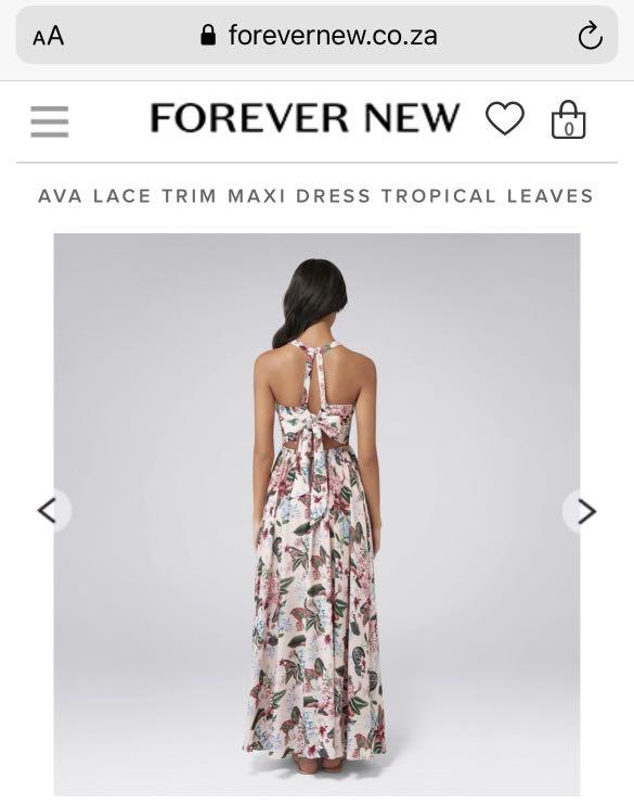 Ava lace trim maxi dress deals