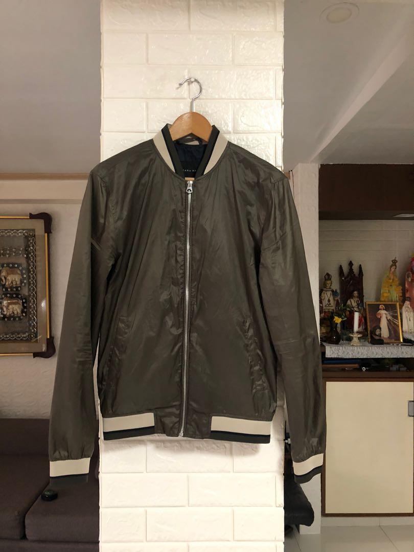 FS: Zara Man Bomber Jacket Excellent Condition Military Green ...