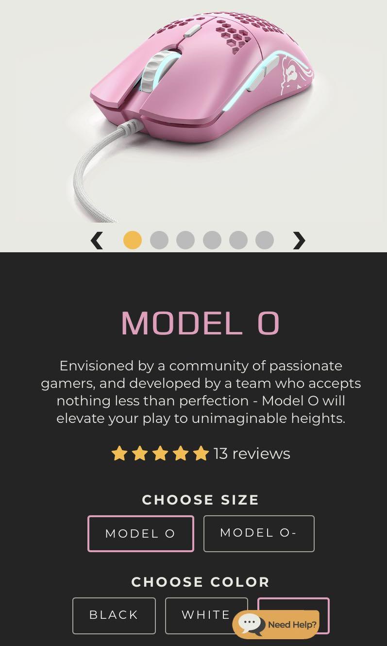 Glorious Model O Pink Mouse 67 Grams Computers Tech Parts Accessories Mouse Mousepads On Carousell