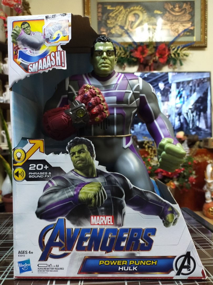 Marvel avengers power punch hulk action figure deals