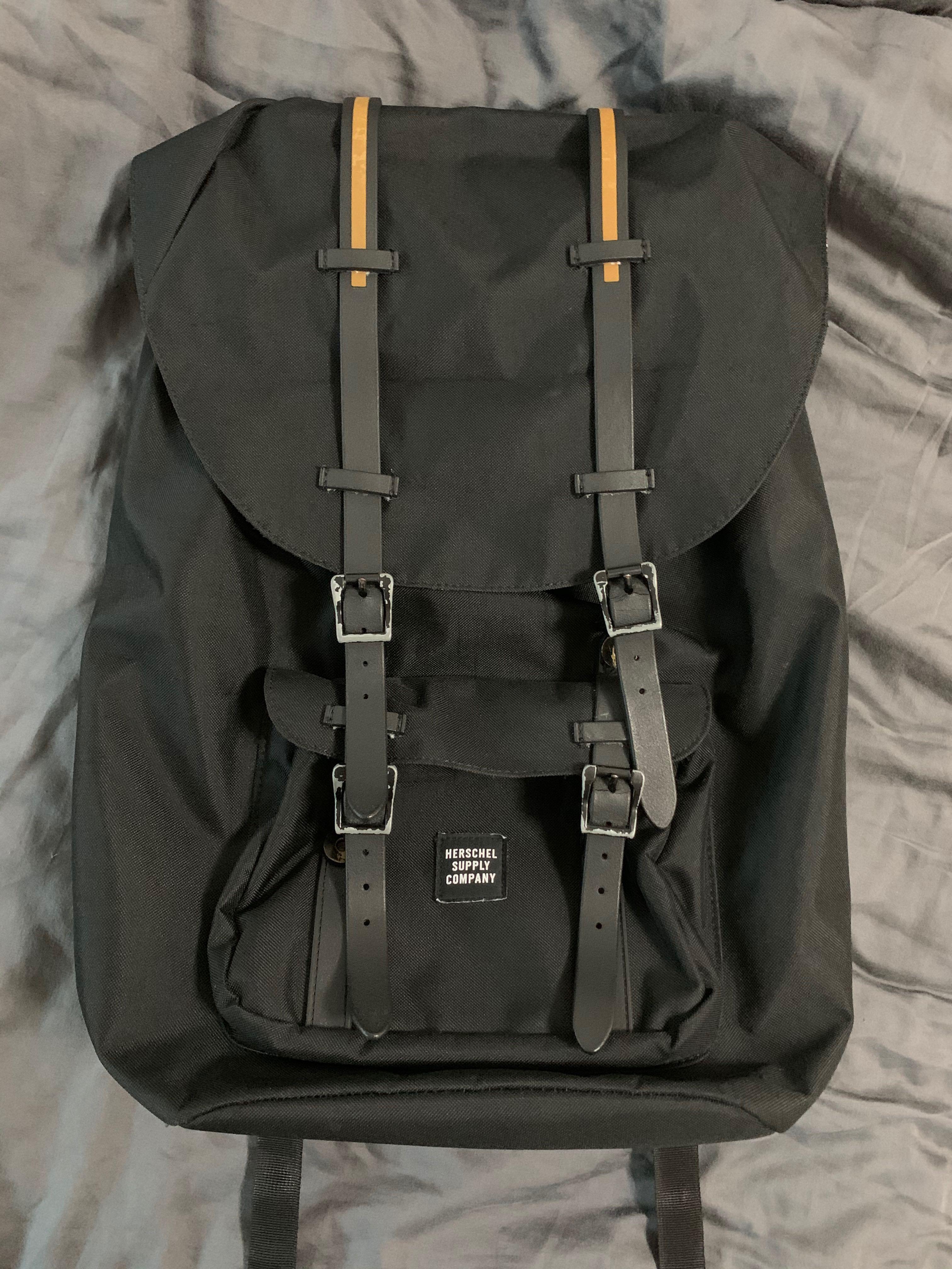Herschel Little America Black Gum Rubber Men s Fashion Bags Backpacks on Carousell