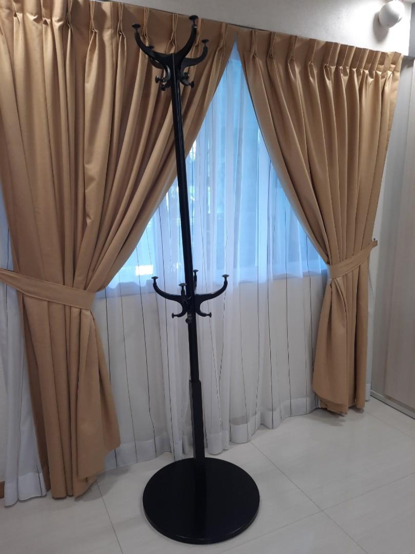 Ikea HEMNES Hat and coat stand, black, 185 cm, Furniture & Home Living, Furniture, Shelves