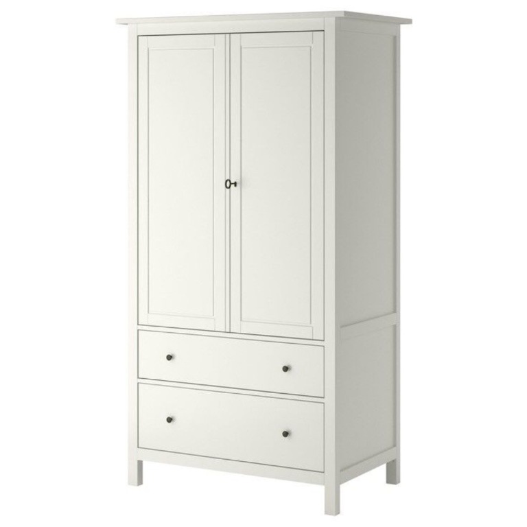 Ikea Hemnes Wardrobe With 2 Drawers, Ikea 2 Door Wardrobe With Shelves