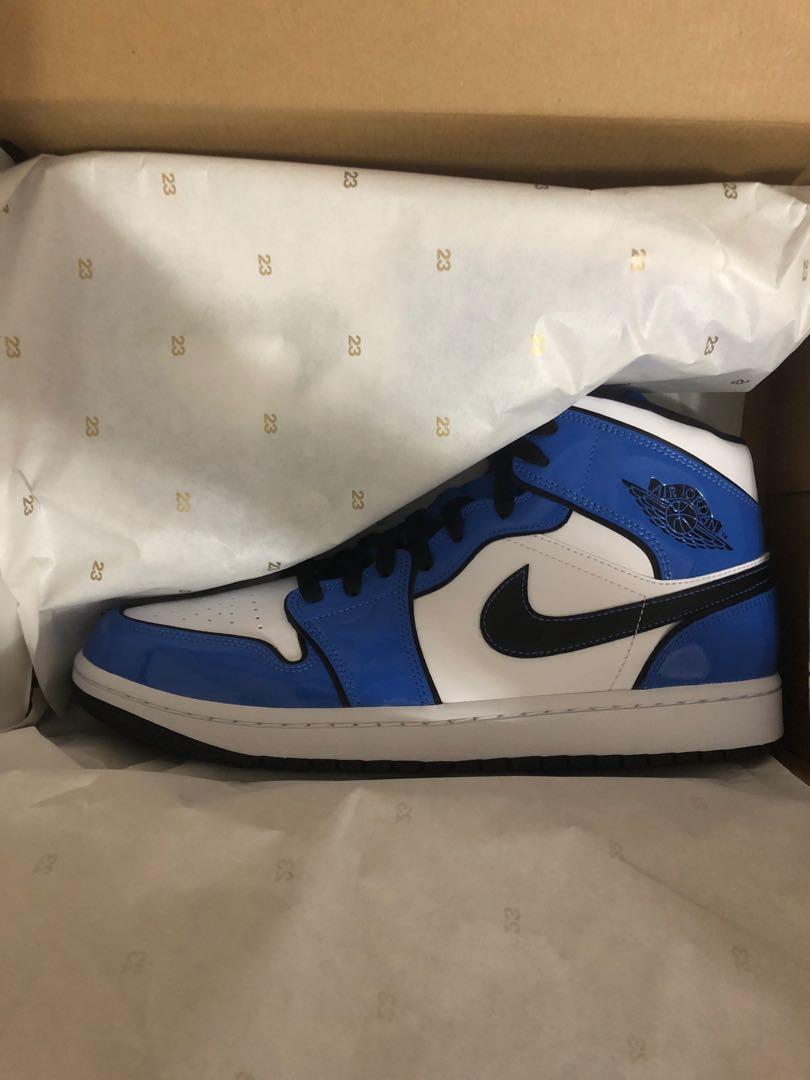 Jordan 1 Mid Signal Blue Men S Fashion Footwear Sneakers On Carousell Jordan 1 Mid Signal Blue Men S Fashion Footwear Sneakers On Carousell