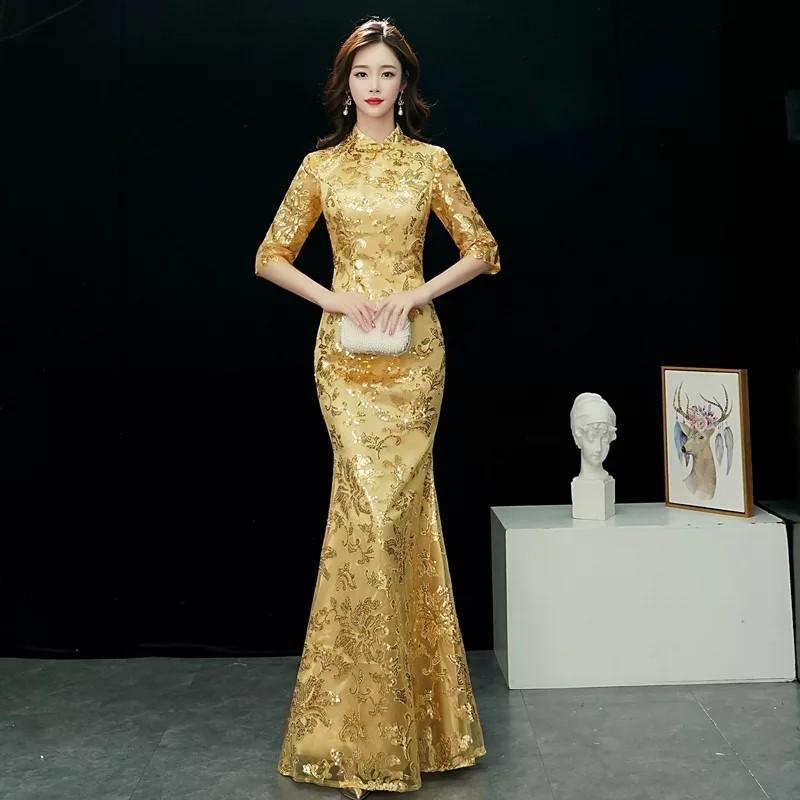 Gold evening best sale dresses for weddings