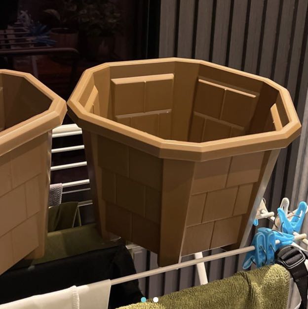 Large Daiso Hexagonal Pot x 2, Furniture & Home Living, Gardening, Pots