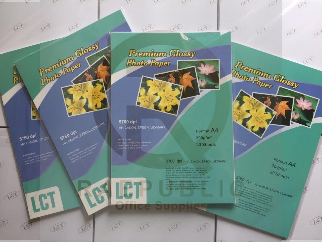 Lct Photo Paper Matte Glossy Electronics Office School Equipment On Carousell