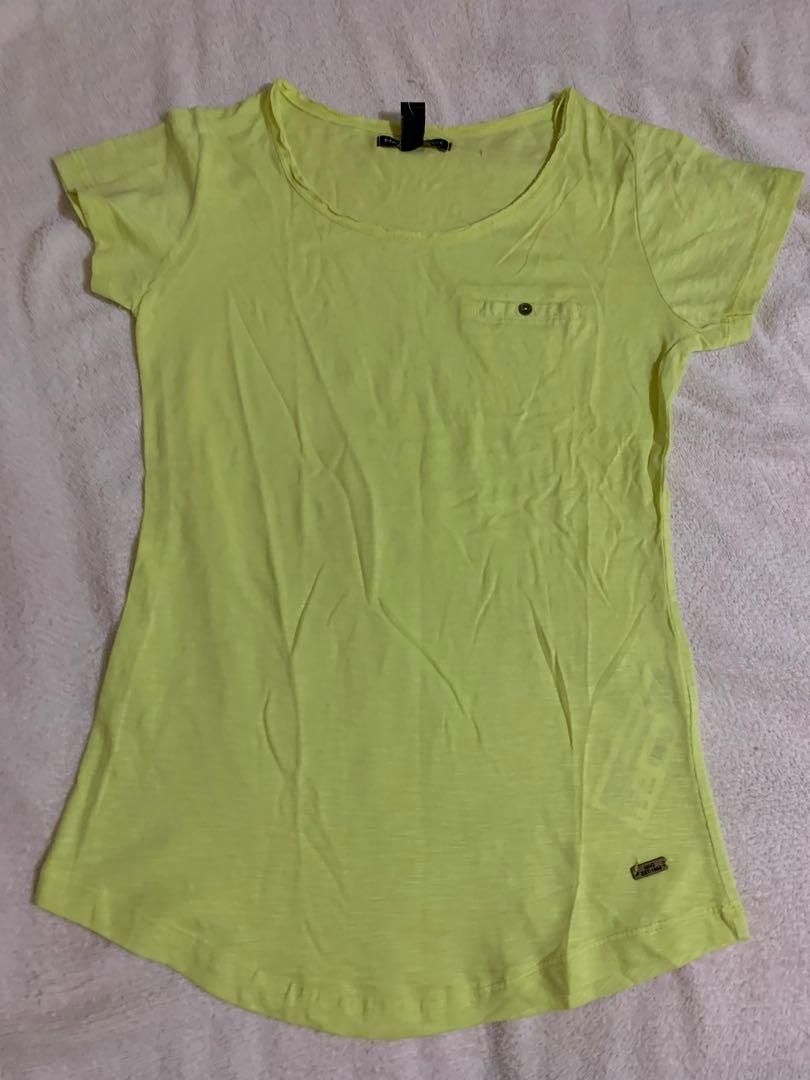 Mango Basic Yellow Shirt (Category: Others Tops) located in Manila. Submitted by everchic (Listing ID 1056772798, Image 2). Description: Mango Basic Shirt good as brand new 9/10 condition.
