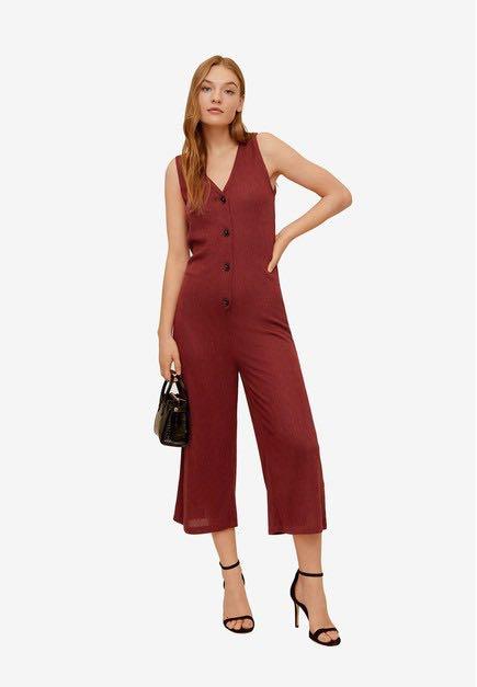 Mango ribbed hot sale knit jumpsuit