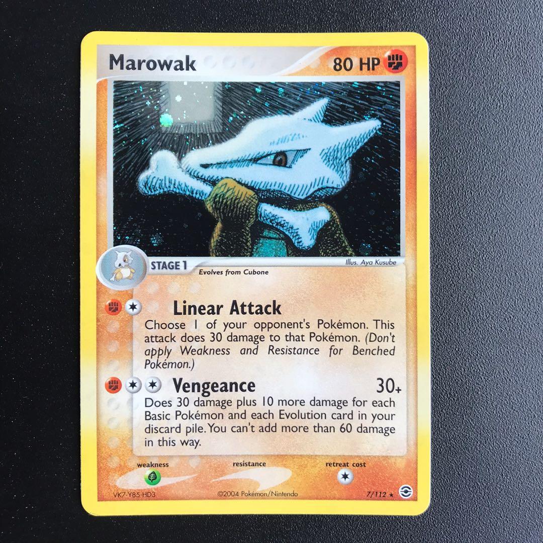 marowak holo 7/112 ex fire red leaf green pokemon card, Hobbies & Toys,  Toys & Games on Carousell