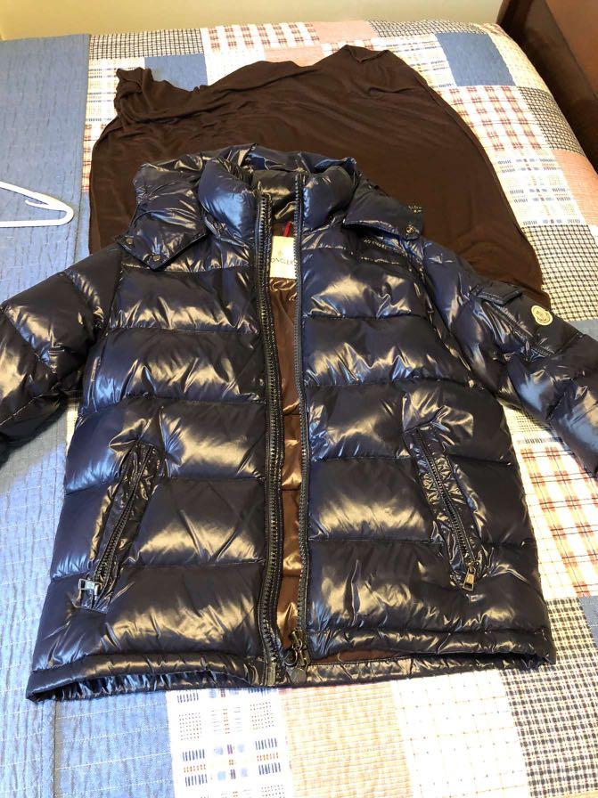 Navy blue moncler jacket clearance