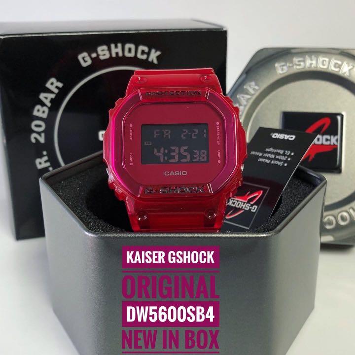 Original Casio G Shock DW 5600SB 4 Petak Jelly Merah Men s