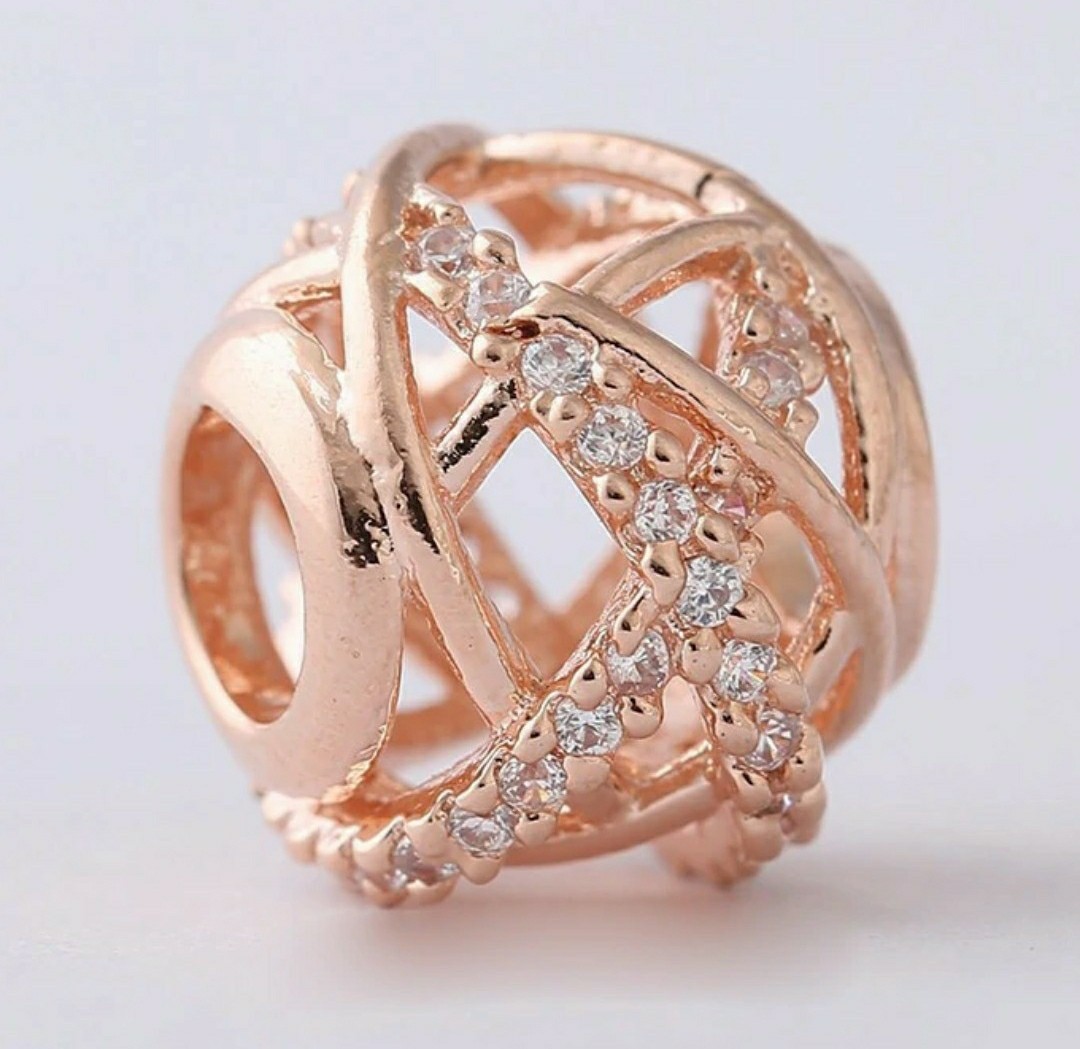Pandora galaxy charm in rose gold 
