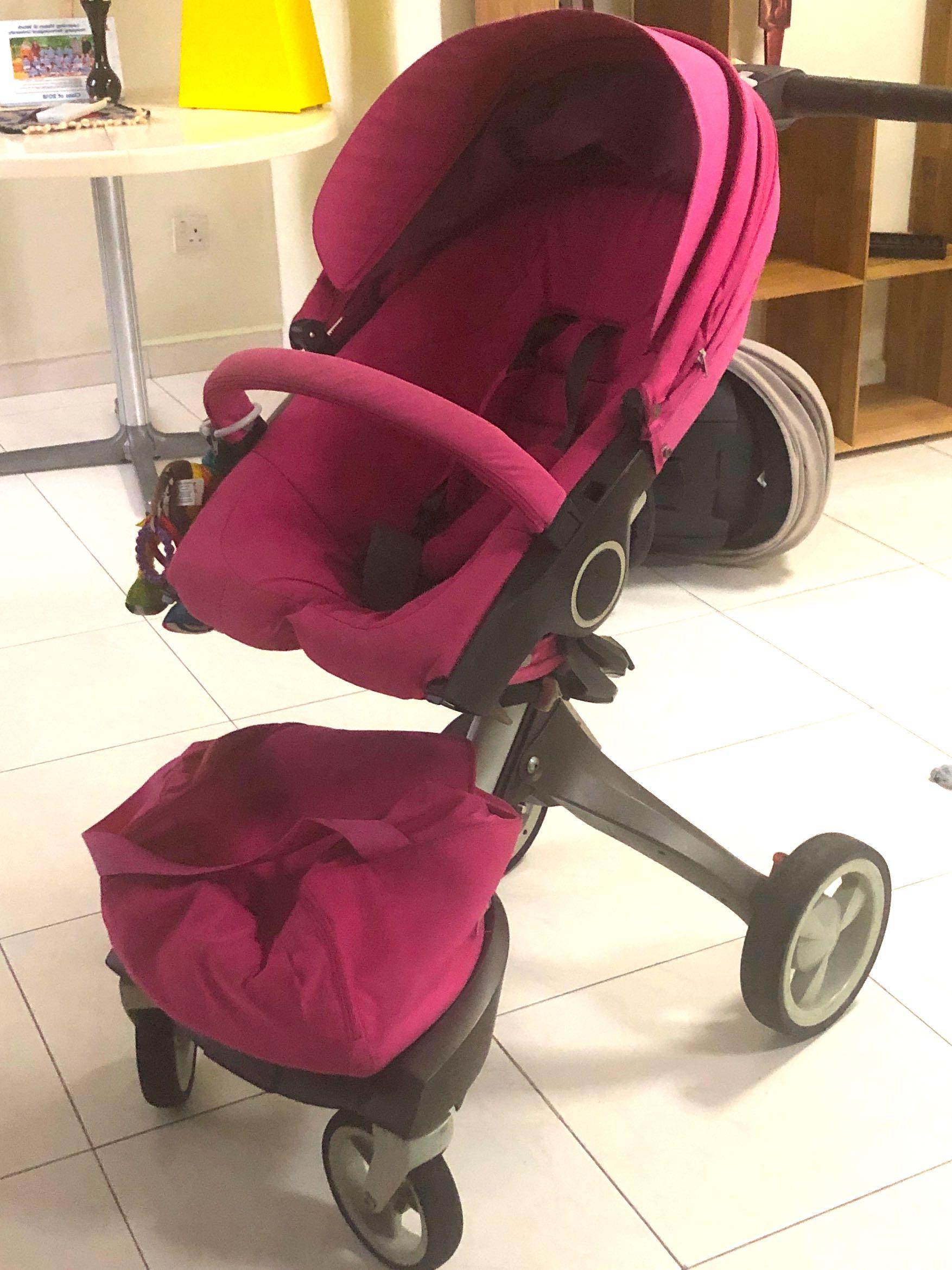 stokke pink stroller