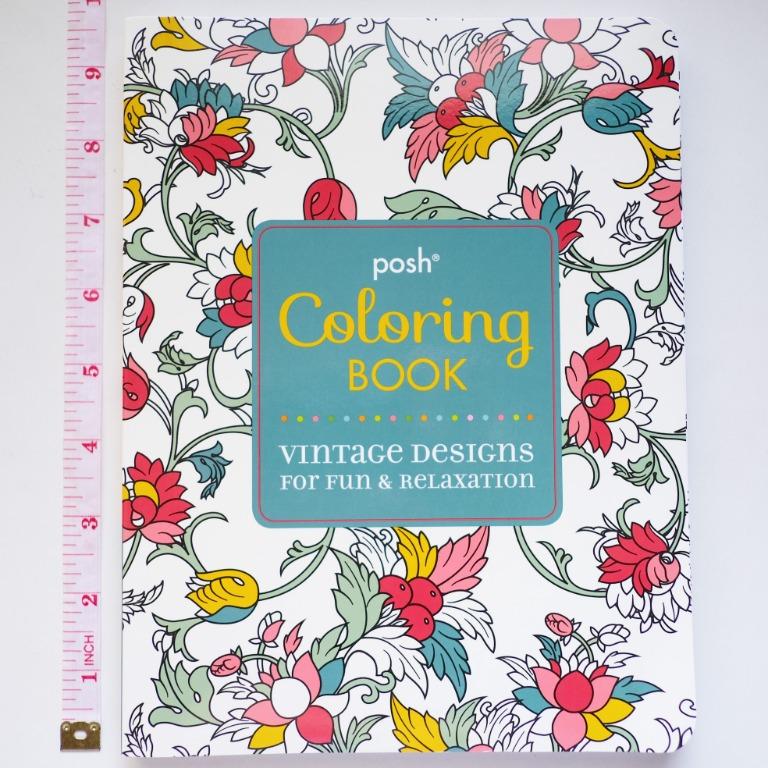 Download Posh Adult Coloring Book Vintage Designs For Fun Relaxation Hobbies Toys Books Magazines Children S Books On Carousell