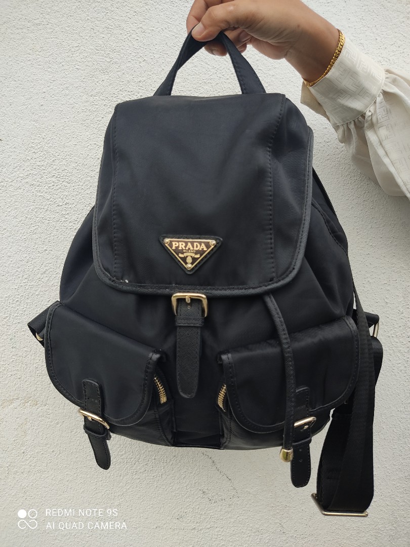 prada backpack gold hardware