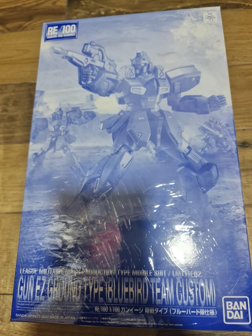 Re 1 100 Gun Ez Ground Type Bluebird Team Custom Gundam Hobbies Toys Toys Games On Carousell