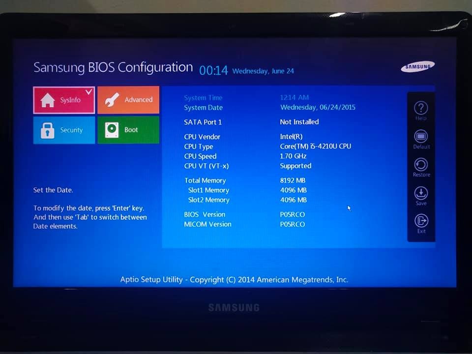 samsung i5 4th gen laptop