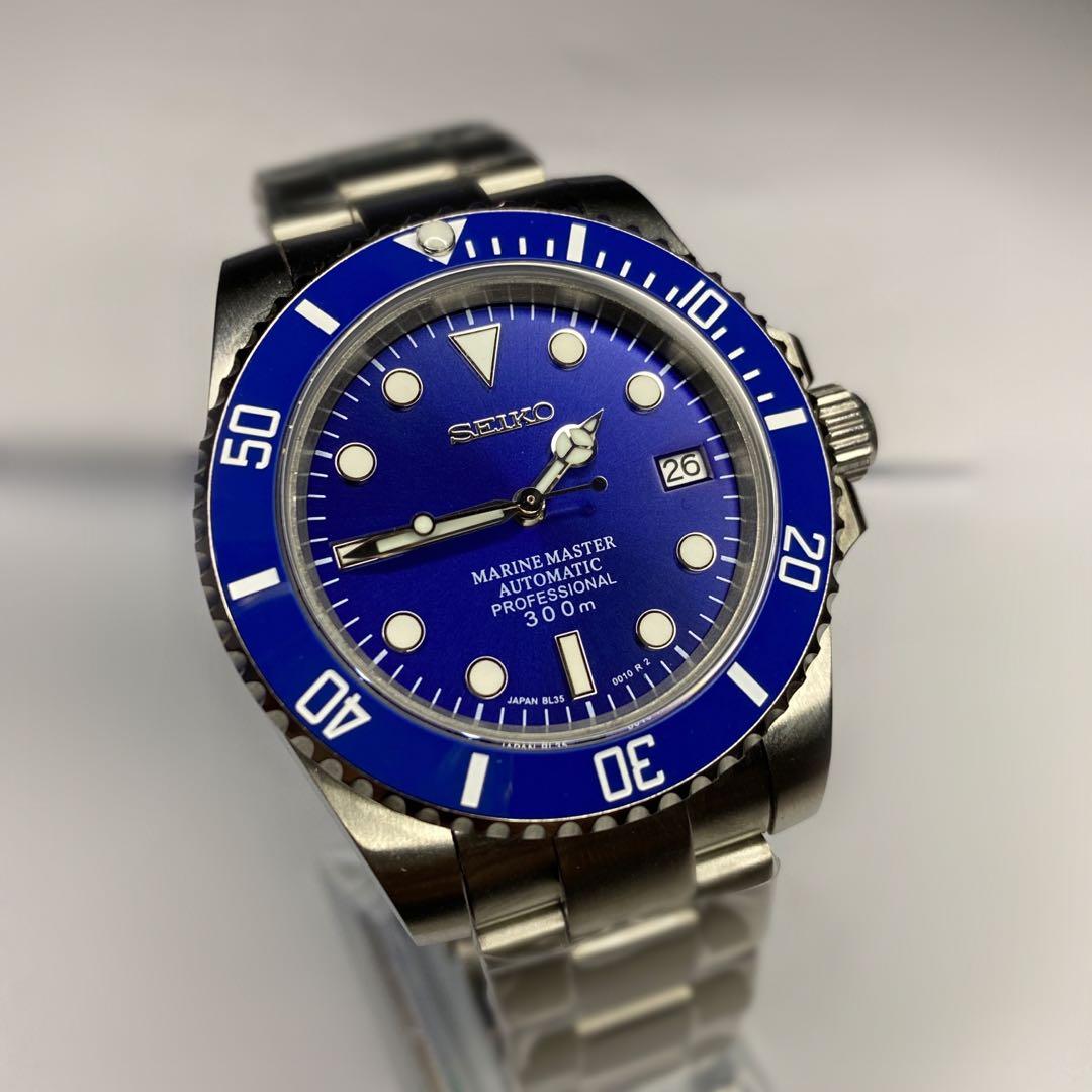 Seiko Blue Sunburst Submariner with Seiko NH35 Movement, Men's Fashion,  Watches & Accessories, Watches on Carousell