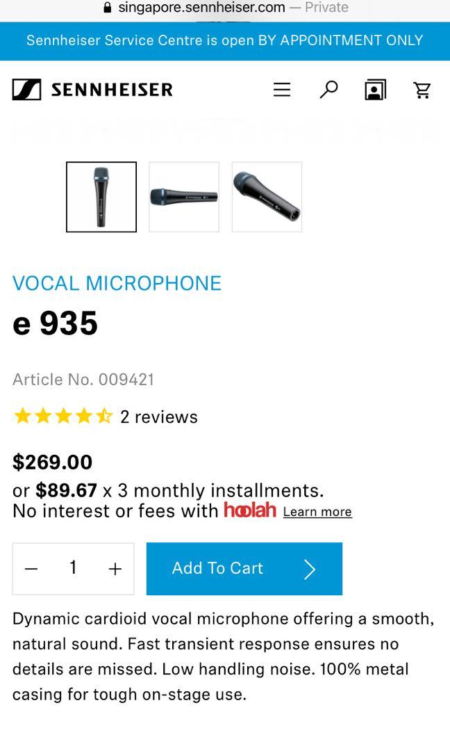 Sennheiser Evolution 935 (e935) Dynamic Microphone65562051946881111