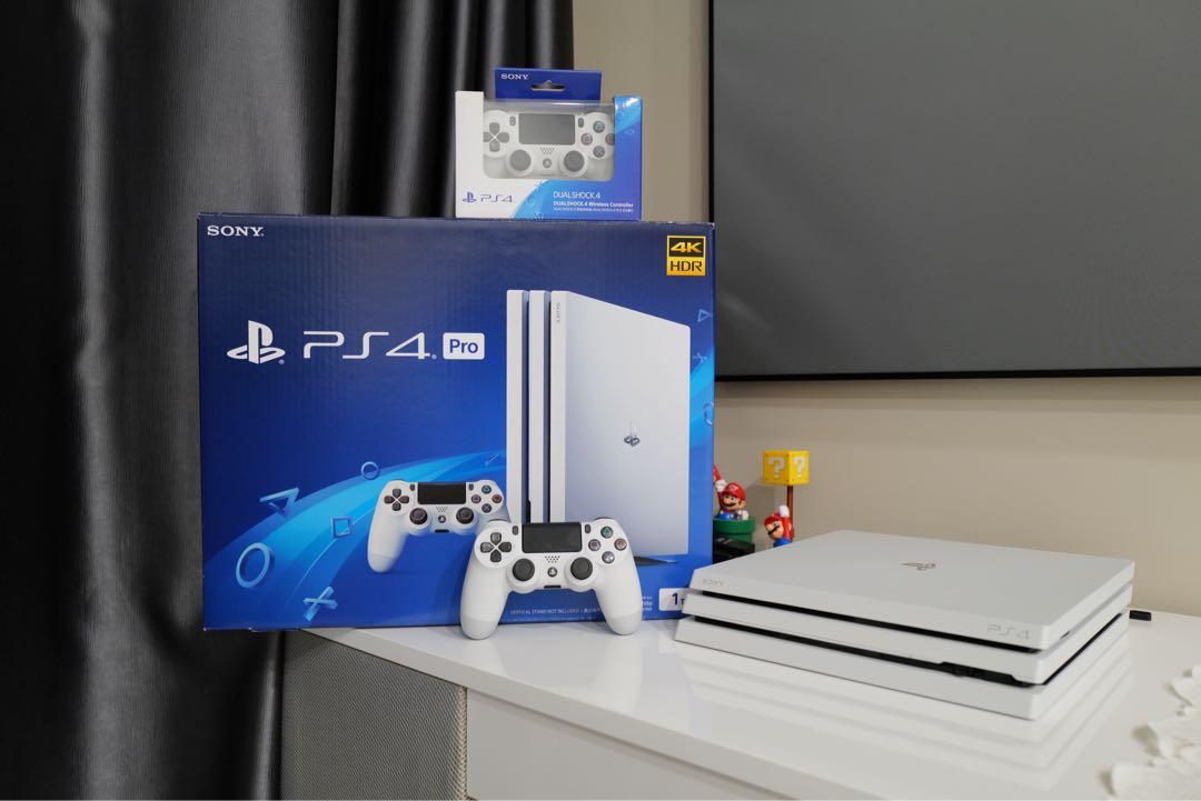 PS4 Pro Sony Playstation 4 Pro 1TB Glacier White Limited Edition ...