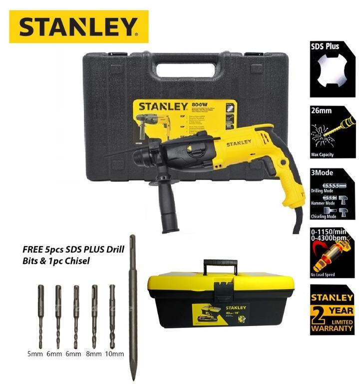Stanley 26mm shop rotary hammer 800w