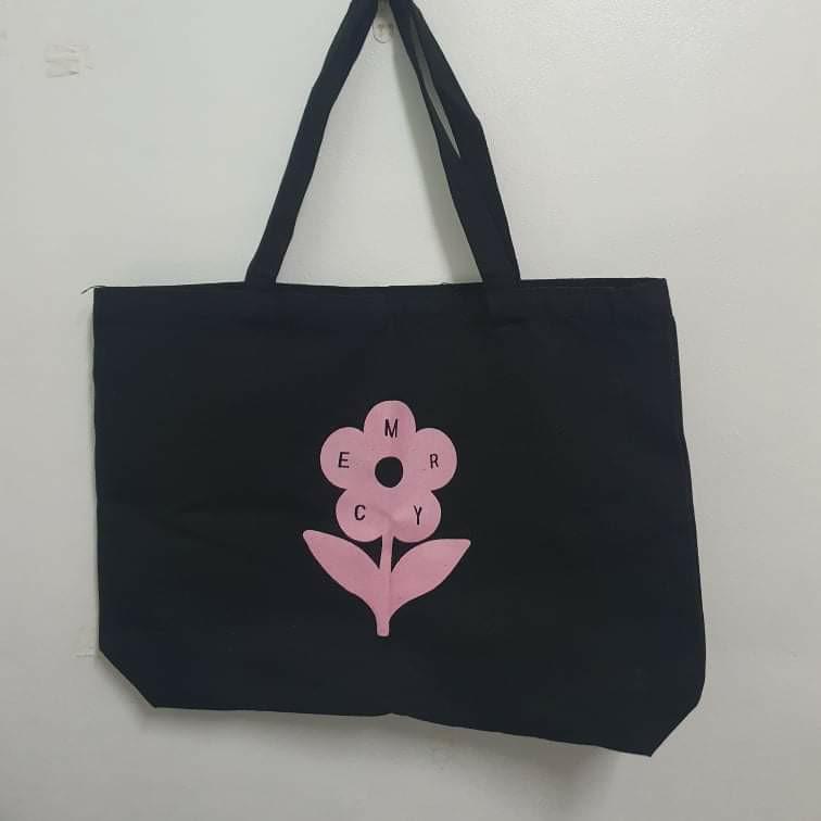 Merci Black Tote Bag in Canvas, Women's Fashion, Bags & Wallets, Tote Bags  on Carousell