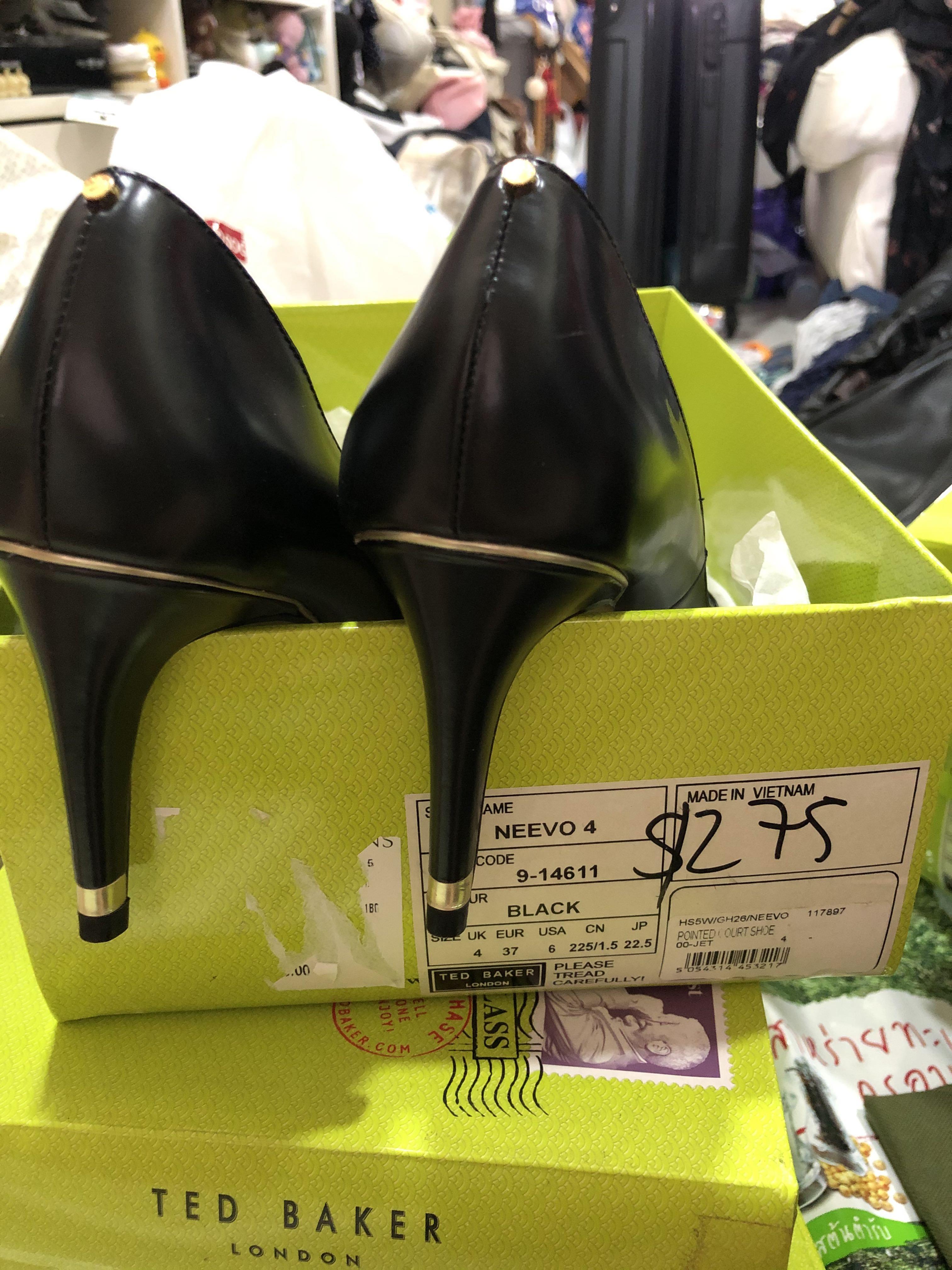Red mid cheap heel shoes