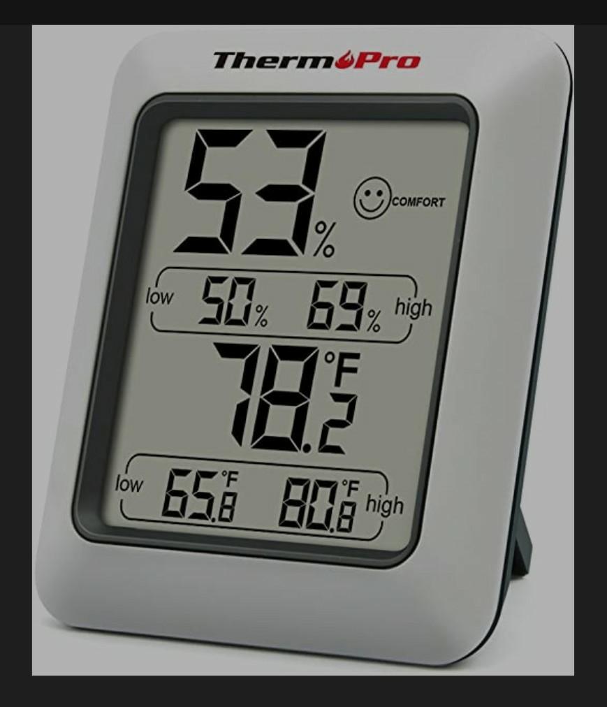 Digital Thermometer Hygrometer with Probe Indoor Temperature Humidity Meter  Hygrometer Gauge for Incubator Reptile Plant