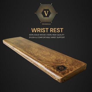 Vessels 100% Solid Wood Mechanical Keyboard Wrist Rest Ergonomic Wrist Pad Keyboard Pad Palm