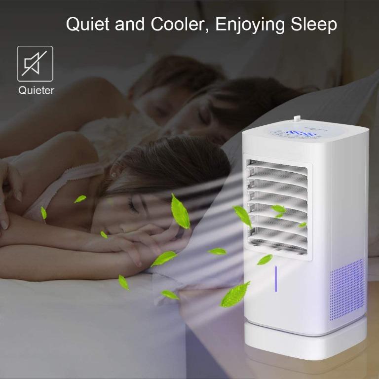 Wiland Mobile Air Conditioner Multifunctional Air Cooler 110V Portable Desktop Moving Air Conditioner Fan with Timer Quiet for Home Office Bedroom
