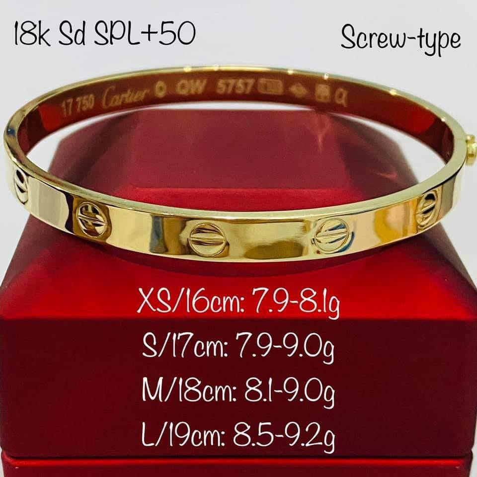 18K Saudi Gold Cartier Bangle, Women's Fashion, Jewelry u0026 Organizers,  Bracelets on Carousell
