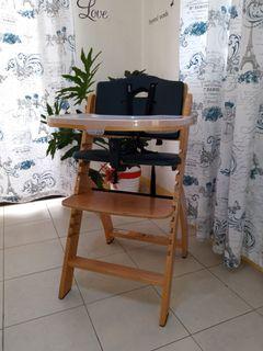 abiie beyond wooden high chair with tray stores