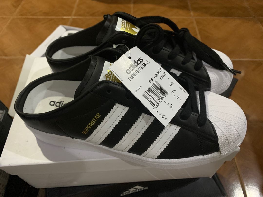 Adidas men's superstar outlet mule clogs