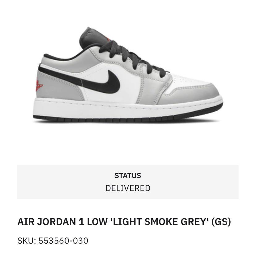Air Jordan 1 Low Light Smoke Grey Gs Women S Fashion Shoes Sneakers On Carousell Air Jordan 1 Low Light Smoke Grey Gs Women S Fashion Shoes Sneakers On Carousell