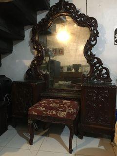 Antique Vanity Mirror - Solid Narra