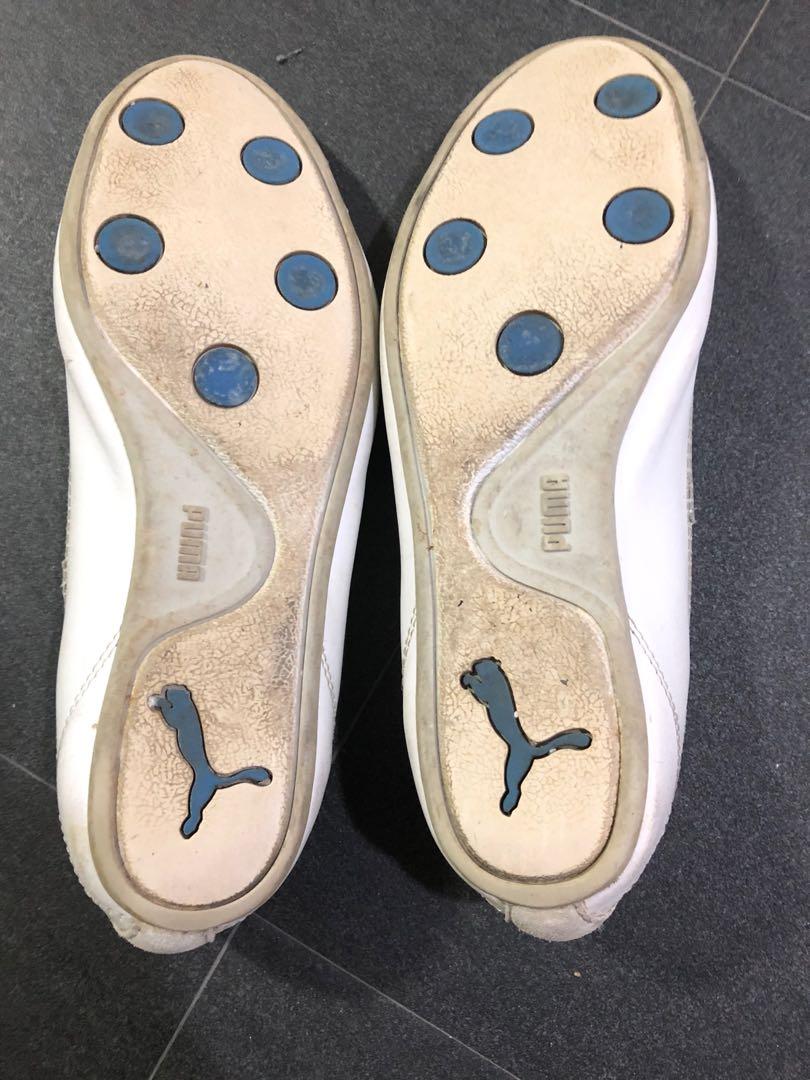 Authentic Puma ballerina pumps white leather shoes