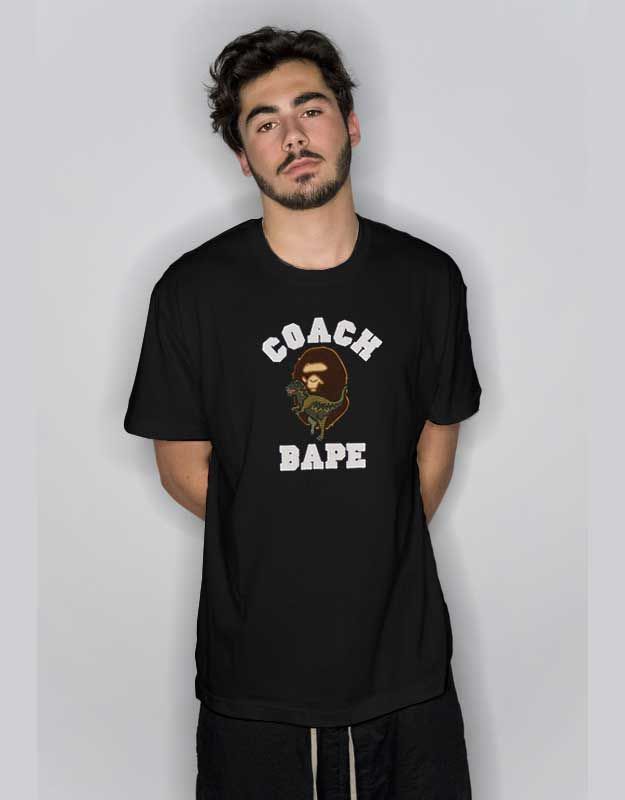 BAPE × COACH TEE Lサイズ 黒色-