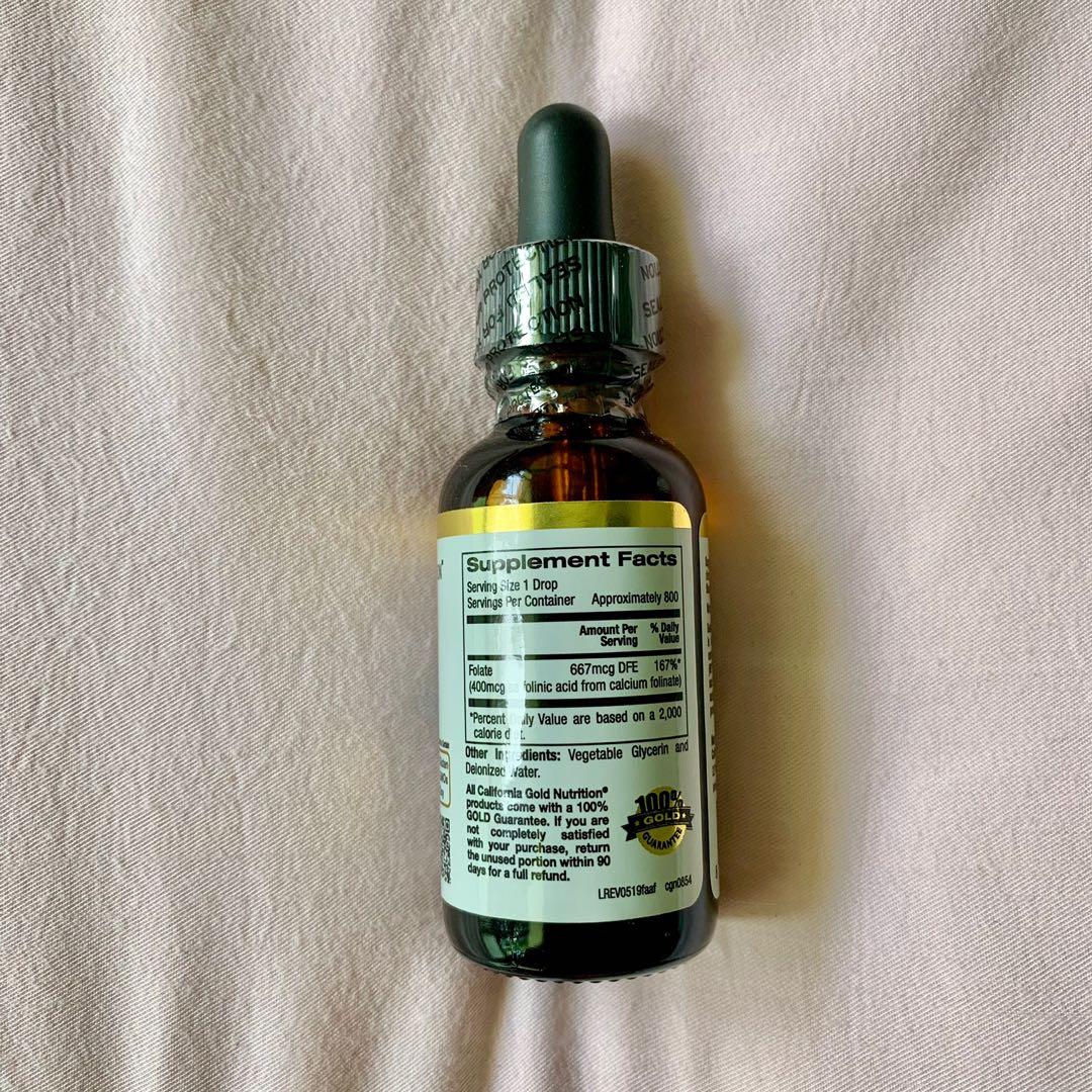 [BN] Folinic Acid, Alcohol-free (1 fl oz / 30ml) by California Gold ...
