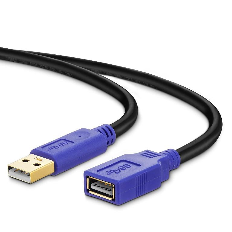 Cable de extensión USB 2.0 20 pies, Tanbin 20ft USB 2.0 Active Extender  Cable tipo A macho a hembra para impresora, teclado, consola de juegos,  altavoz, Oculus Rift, escáneres, antena WiFi, Electronics,