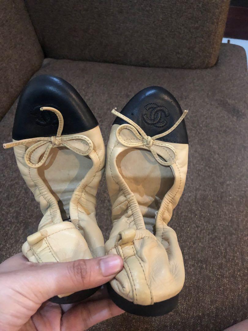 Chanel hotsell foldable flats