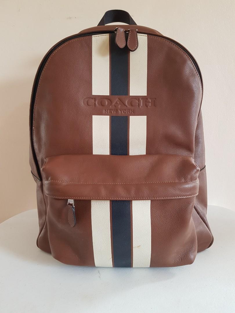 Coach Leather Back Pack, Men's Fashion