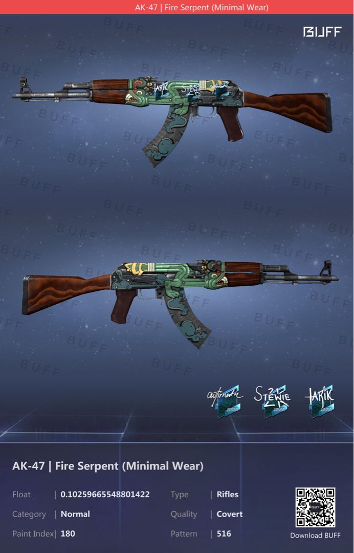 Csgo Ak Fire Serpent Mw Toys Games Video Gaming In Game Products On Carousell