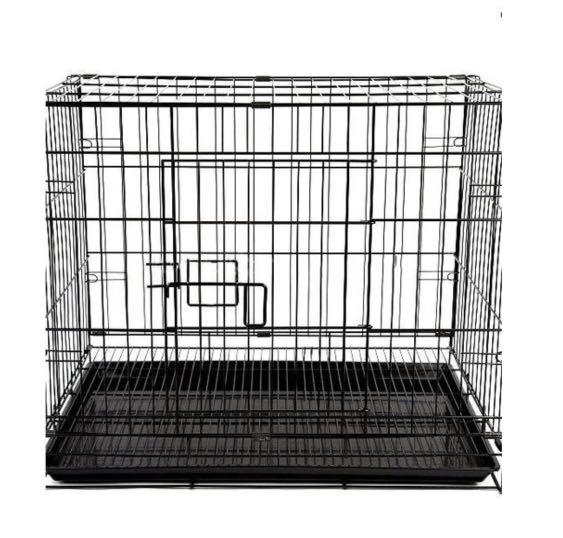Dog crate discount with pee tray