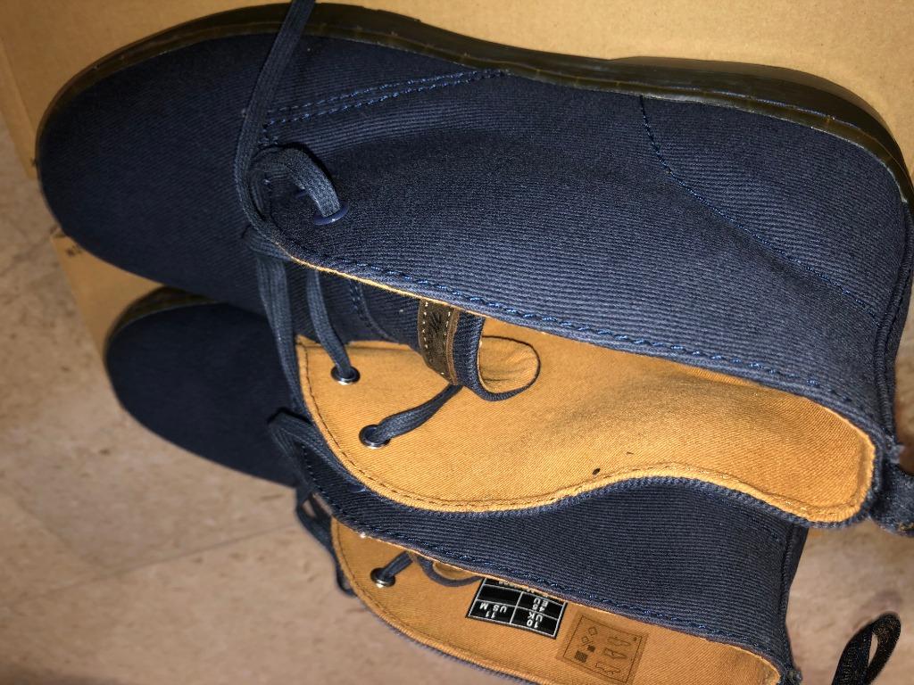 dr martens mayport navy blu marin overdyed twill canvas Men s